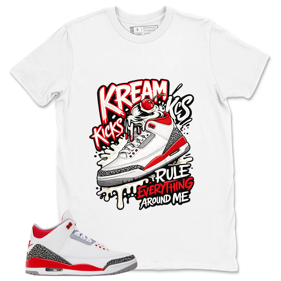 Fire Red 3s Zadago Shirt Kream Kicks Graphic