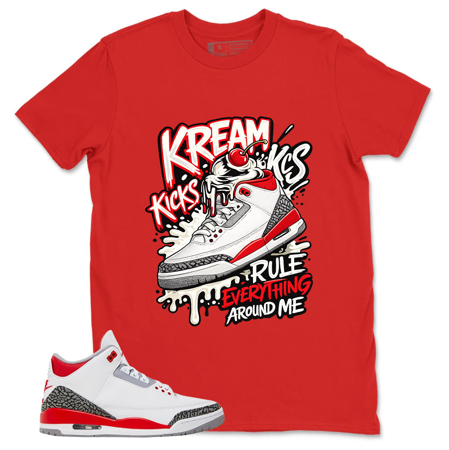 Fire Red 3s Zadago Shirt Kream Kicks Graphic