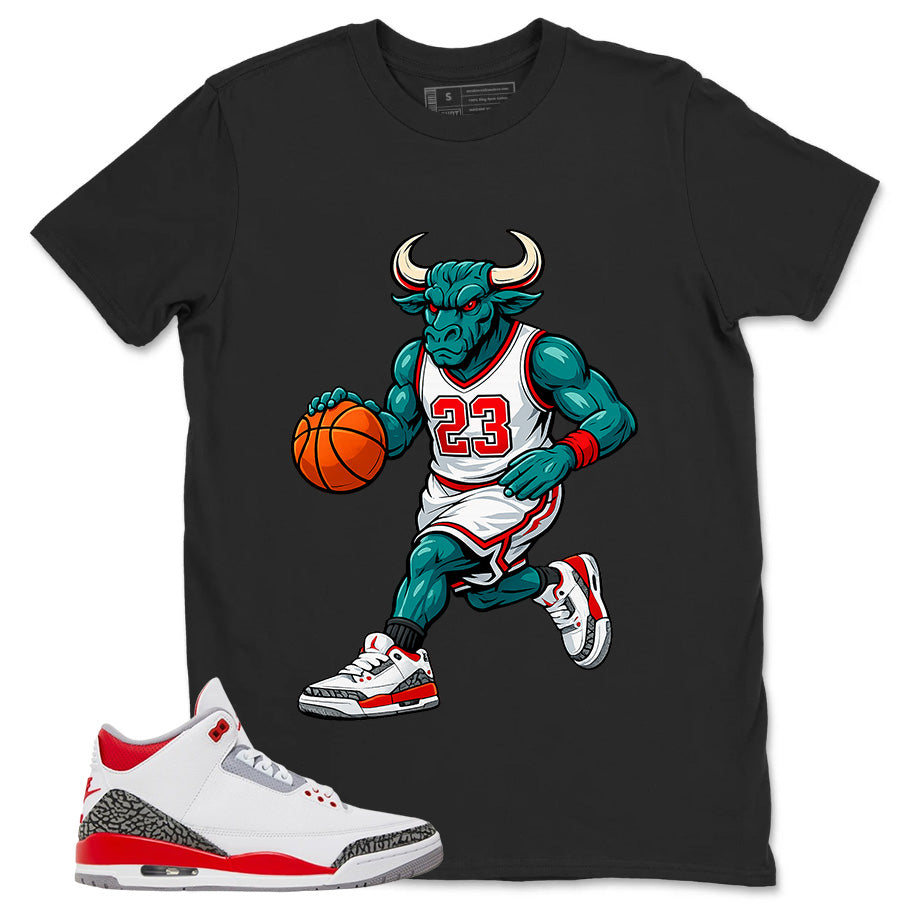 Fire Red 3s Zadago Shirt Raging Bull Graphic