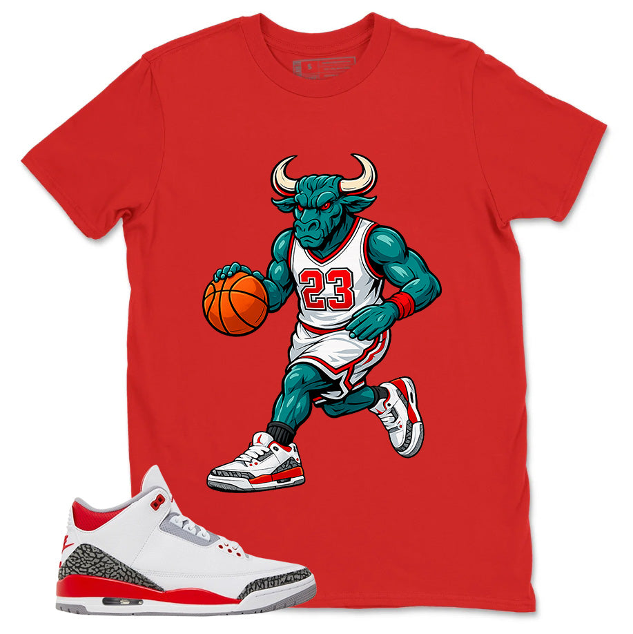 Fire Red 3s Zadago Shirt Raging Bull Graphic