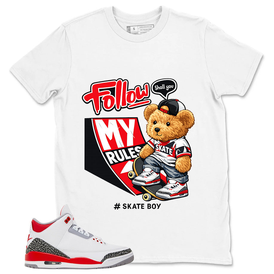 Fire Red 3s Zadago Shirt Skate Boy Graphic