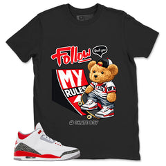 Fire Red 3s Zadago Shirt Skate Boy Graphic