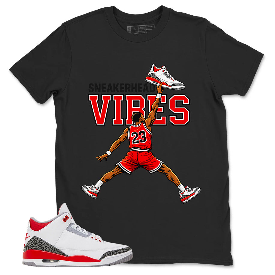 Fire Red 3s Zadago Shirt Sneakerhead Vibes Graphic