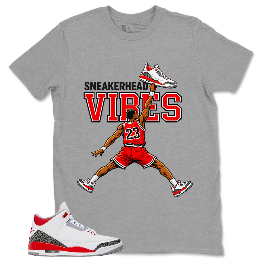 Fire Red 3s Zadago Shirt Sneakerhead Vibes Graphic