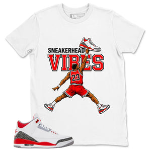 Fire Red 3s Zadago Shirt Sneakerhead Vibes Graphic