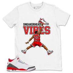 Fire Red 3s Zadago Shirt Sneakerhead Vibes Graphic