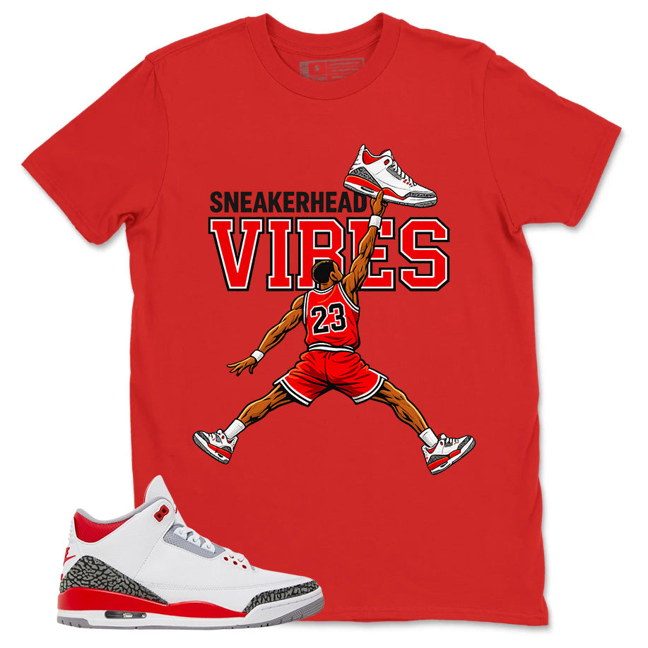 Fire Red 3s Zadago Shirt Sneakerhead Vibes Graphic
