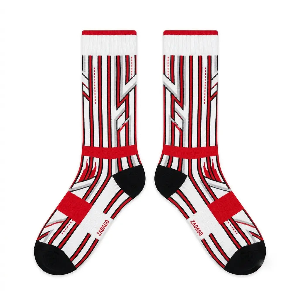 Fire Red Socks – Air Jordan 6 Retro Inspired Mid-Calf Unisex Crew Socks