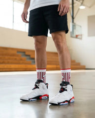 Fire Red Socks – Air Jordan 6 Retro Inspired Mid-Calf Unisex Crew Socks