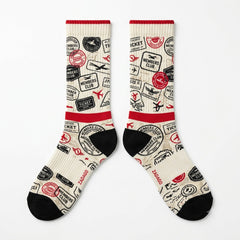 Flight Club Sneaker Match Socks – Air Jordan 4 Inspired Mid-Calf Unisex Crew Socks