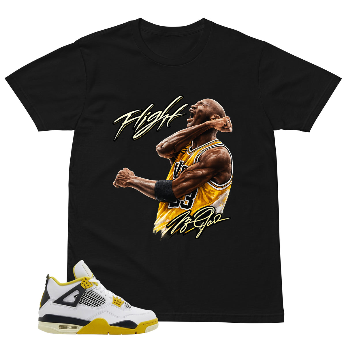Flight Legend MJ Shirt - Match Air Jordan 4 Vivid Sulfur
