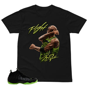 Flight Legend MJ Shirt - Match Air Foamposite One Black Volt