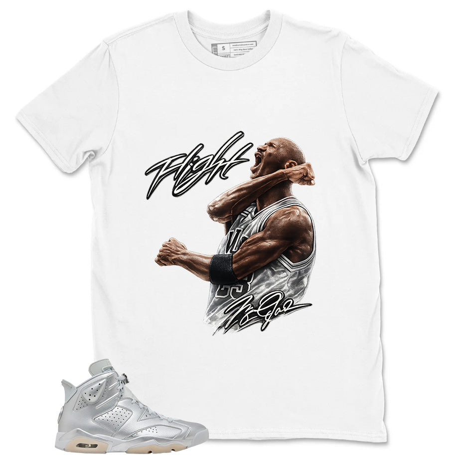 Flight Legend Shirt - Match Air Jordan 6 x Paris Saint-Germain Metallic Silver