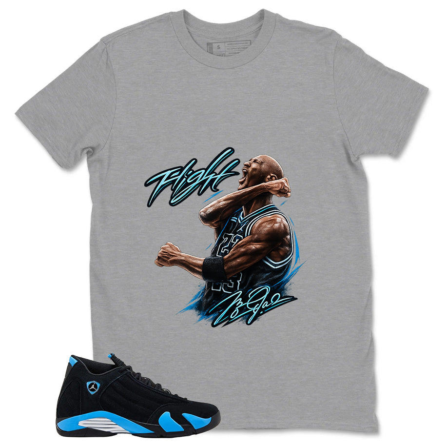 Flight MJ Legend Shirt- Match Air Jordan 14 Black University Blue 2026