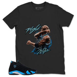 Flight MJ Legend Shirt- Match Air Jordan 14 Black University Blue 2026