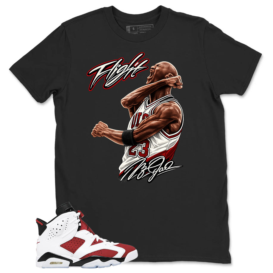 Flight Victory MJ Shirt - Match White Air Jordan 6 Carmine