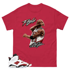 Flight Victory MJ Shirt - Match White Air Jordan 6 Carmine