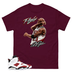 Flight Victory MJ Shirt - Match White Air Jordan 6 Carmine