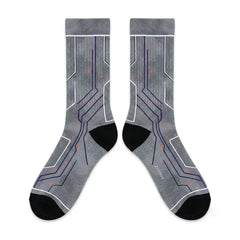 Flint Sneaker Match Socks – Air Jordan 6 Retro LTR Inspired Mid-Calf Crew Socks