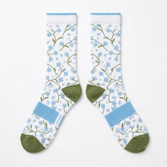 Forget Me Not Socks – Women’s Retro 4 Inspired Mid-Calf Unisex Crew Socks