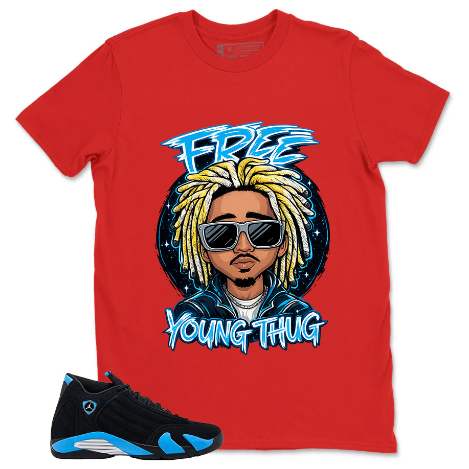 Free Young Thug Shirt- Match Air Jordan 14 Black University Blue 2026