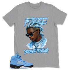 Graphic Tee Free Young Thug Shirt Matching 5s UNC