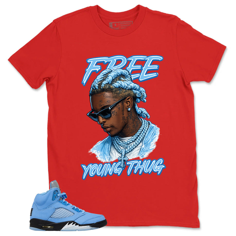 Graphic Tee Free Young Thug Shirt Matching 5s UNC
