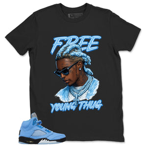 Graphic Tee Free Young Thug Shirt Matching 5s UNC