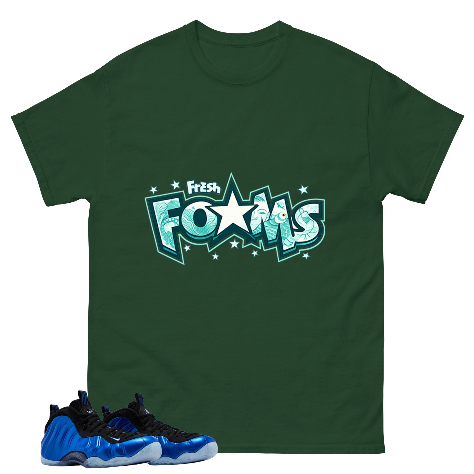 Fresh Foams Shirt - Match Air Foamposite One Royal