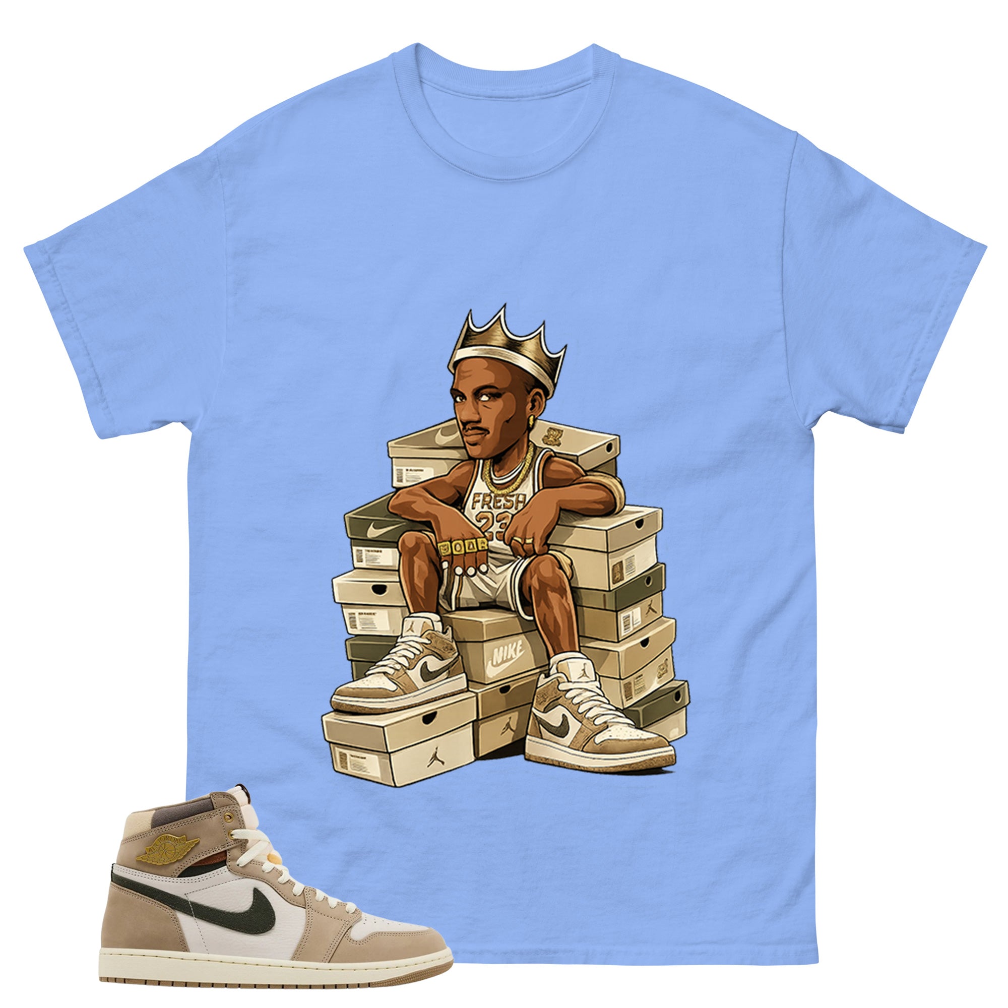 Fresh Kicks Shirt - Match Cream Air Jordan Wmns 1 Khaki
