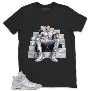 Fresh Sneaker Shirt - Match Air Jordan 6 x Paris Saint-Germain Metallic Silver