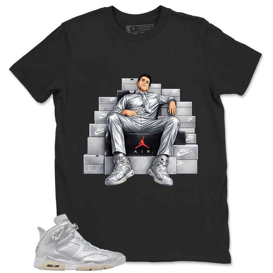 Fresh Sneaker Shirt - Match Air Jordan 6 x Paris Saint-Germain Metallic Silver