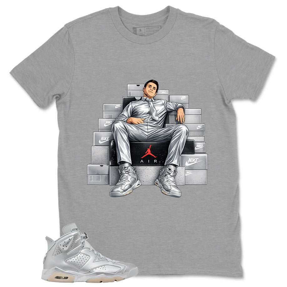 Fresh Sneaker Shirt - Match Air Jordan 6 x Paris Saint-Germain Metallic Silver