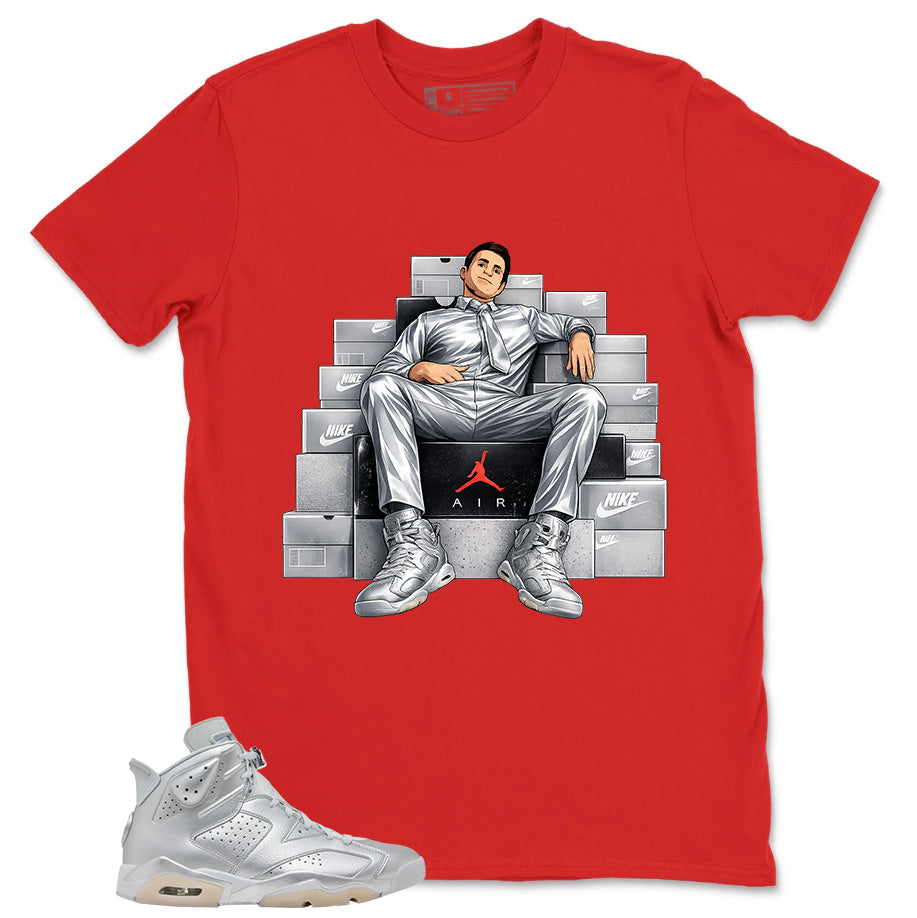 Fresh Sneaker Shirt - Match Air Jordan 6 x Paris Saint-Germain Metallic Silver