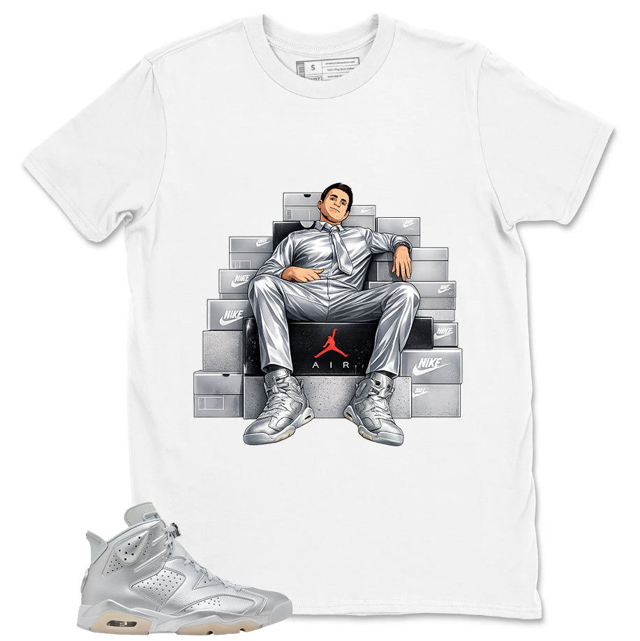 Fresh Sneaker Shirt - Match Air Jordan 6 x Paris Saint-Germain Metallic Silver