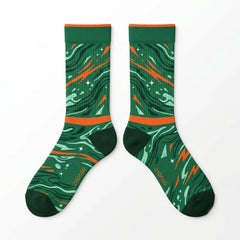 Gatorade Green Socks – Air Jordan 6 Retro NRG Inspired Mid-Calf Unisex Crew Socks