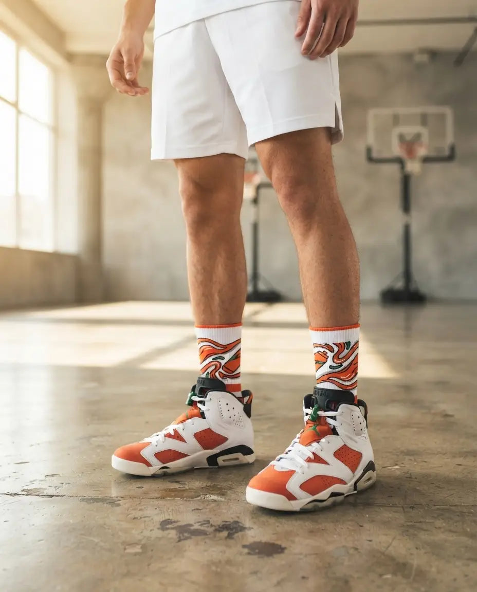 Gatorade Socks – Air Jordan 6 Retro Inspired Mid-Calf Unisex Crew Socks