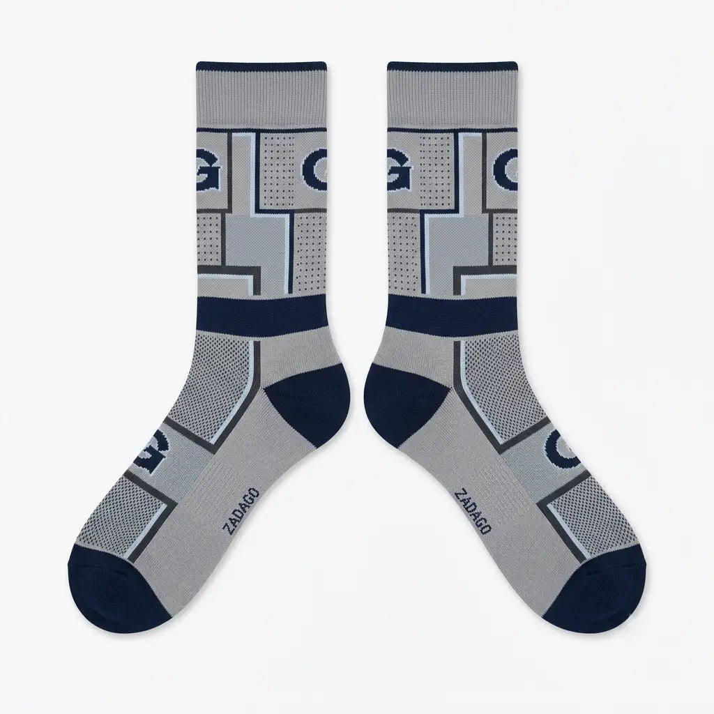 Georgetown Socks – Air Jordan 6 Retro Georgetown Inspired Mid-Calf Unisex Crew Socks