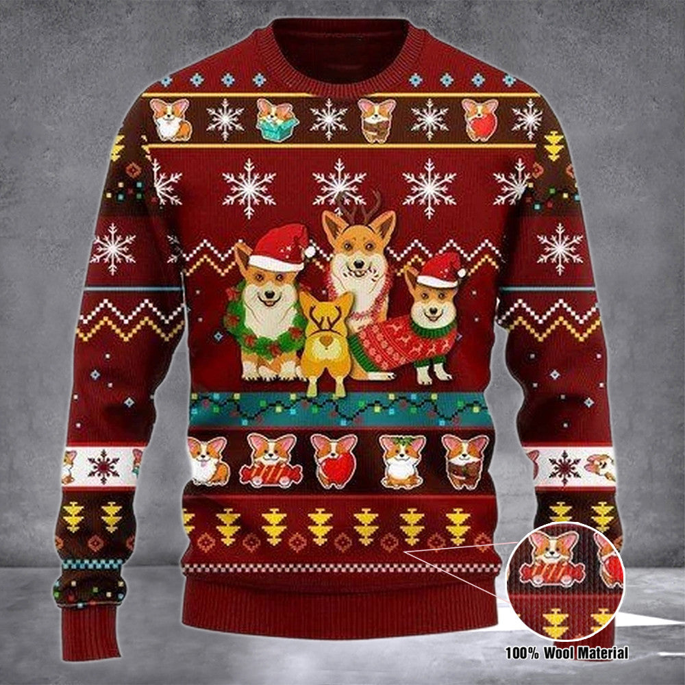 Corgi Ugly Christmas Sweater Merry Corgmas Sweater Gift For Dog Lovers - Zadago