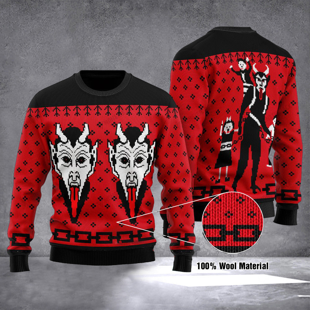 Krampus Sweater Krampus The Christmas Devil Ugly Christmas Sweater - Zadago