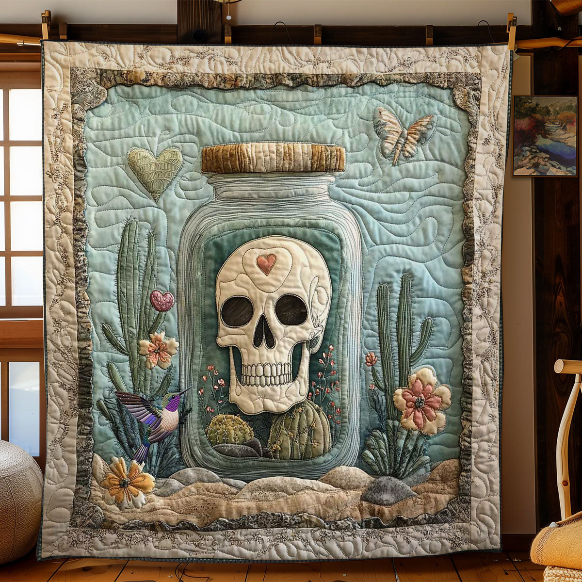 Cactus Skull Jar WN2711028CL Quilt