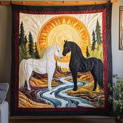 Couple Horse Forest WP2611021CL Quilt