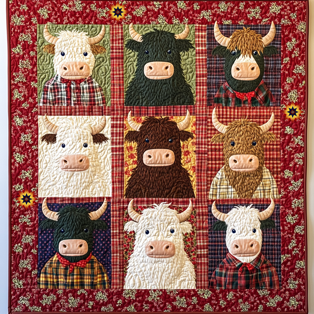 Highland Cows XR0312004CL Quilt