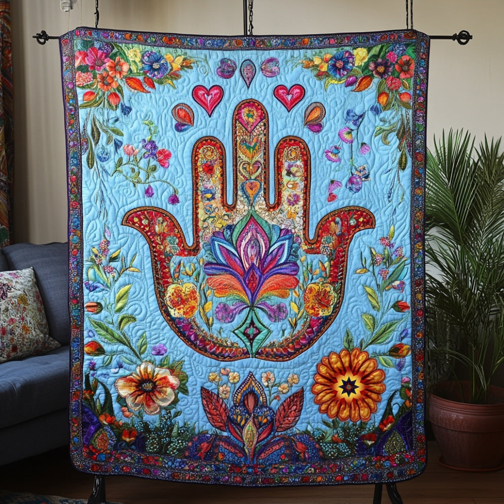 Jewish The Hamsa WU0412007CL Quilt