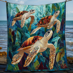 Turtle Family WY0412031CL Quilt