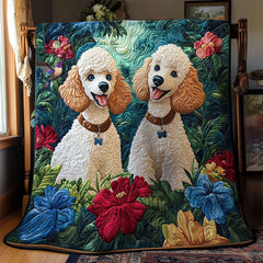 Couple Dog Flower WY0312020CL Quilt
