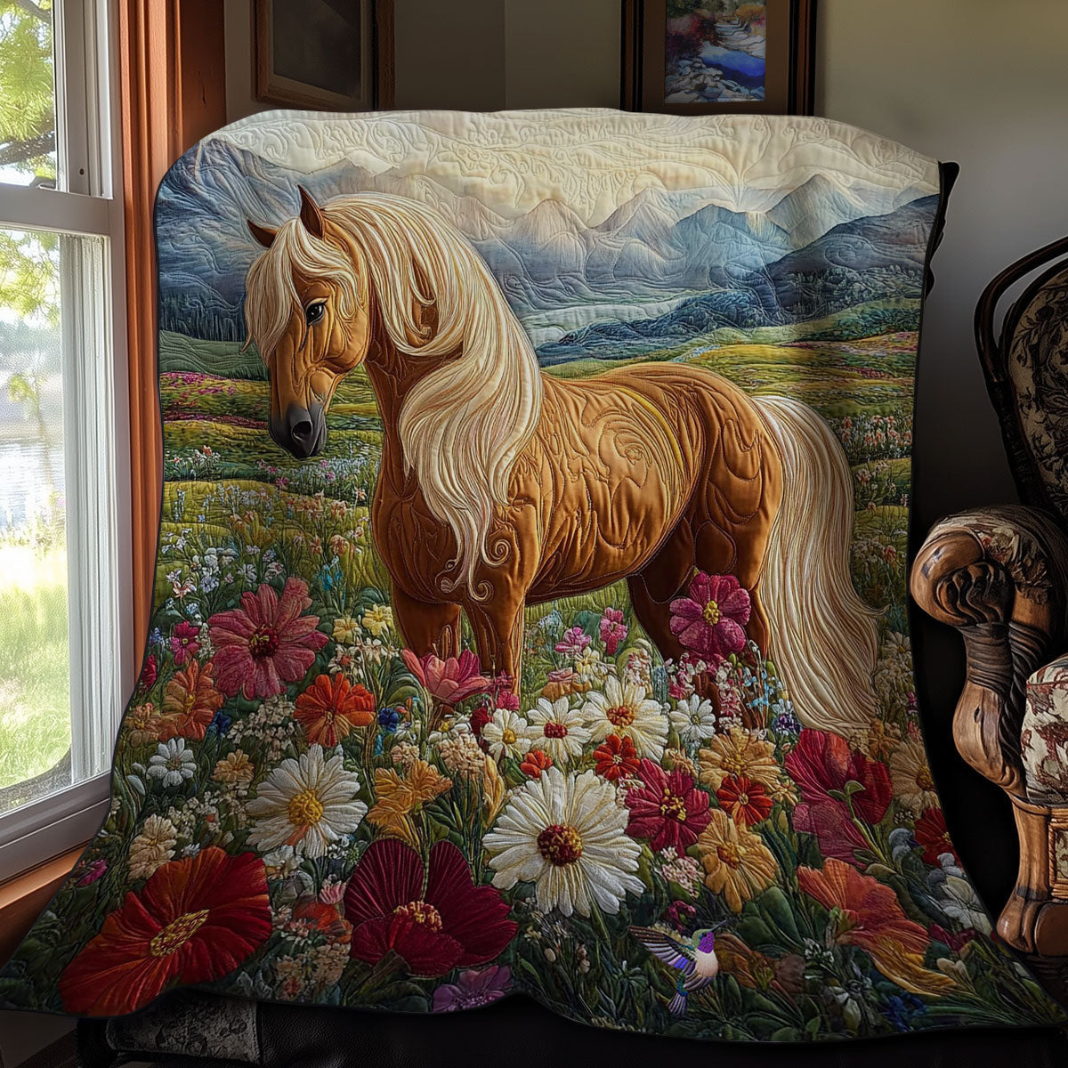 Horse In Highland WY0312044CL Quilt