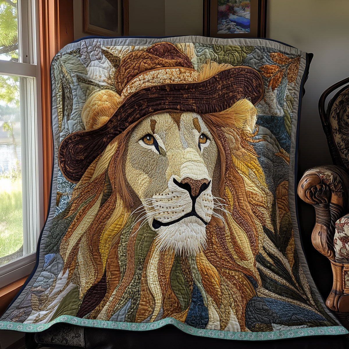 Lion Portrait WX0212032CL Quilt