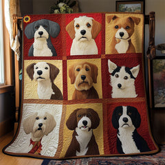 Portrait Vibrant Dog WY0212019CL Quilt