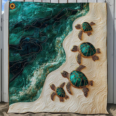 Turtle Family WY2711030CL Quilt